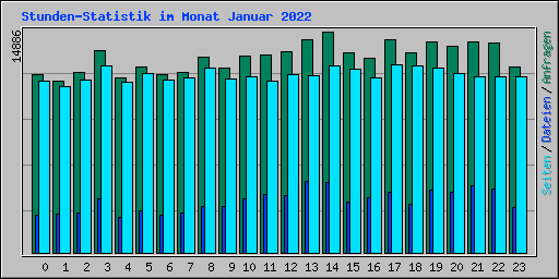 Stunden-Statistik im Monat Januar 2022