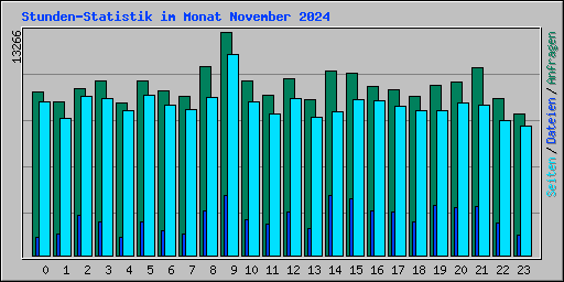 Stunden-Statistik im Monat November 2024