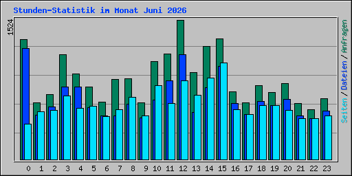 Stunden-Statistik im Monat Juni 2026