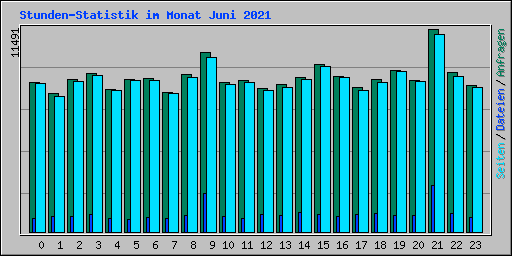 Stunden-Statistik im Monat Juni 2021