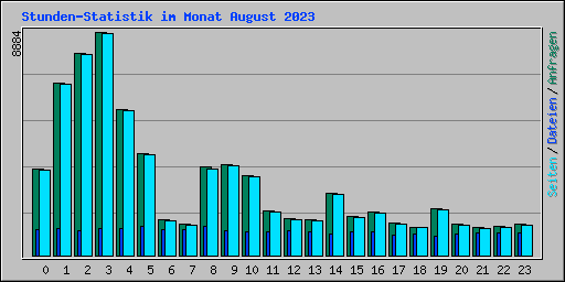 Stunden-Statistik im Monat August 2023