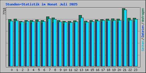 Stunden-Statistik im Monat Juli 2025