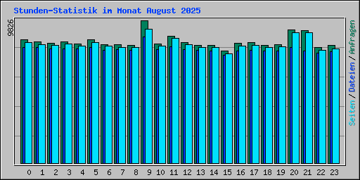 Stunden-Statistik im Monat August 2025