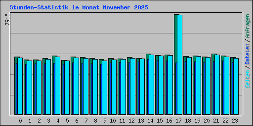 Stunden-Statistik im Monat November 2025