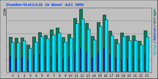 Stunden-Statistik im Monat Juli 2026