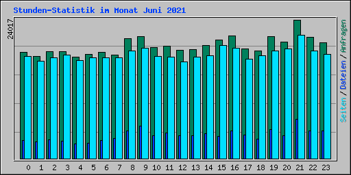 Stunden-Statistik im Monat Juni 2021