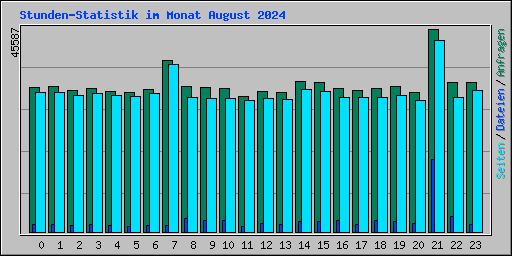 Stunden-Statistik im Monat August 2024