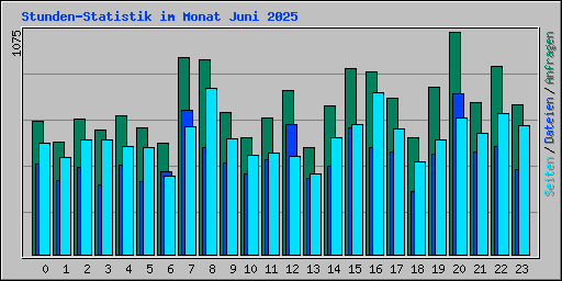 Stunden-Statistik im Monat Juni 2025