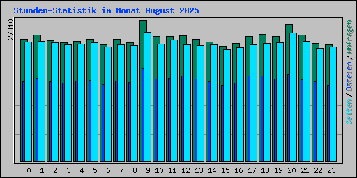 Stunden-Statistik im Monat August 2025