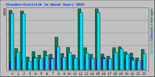 Stunden-Statistik im Monat Maerz 2026